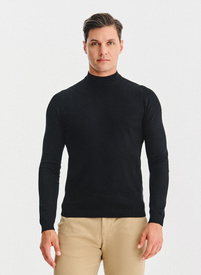 Czarny półgolf męski