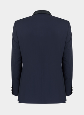 Klasyczny granatowy wełniany smoking