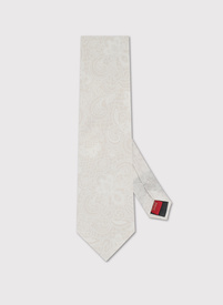 Jedwabny beżowy krawat męski