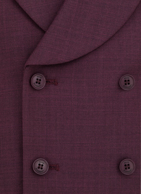 Bordowa dwurzędowa kamizelka męska