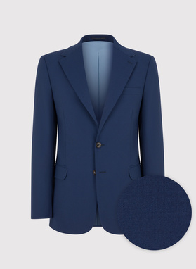 Granatowy garnitur męski z wełną