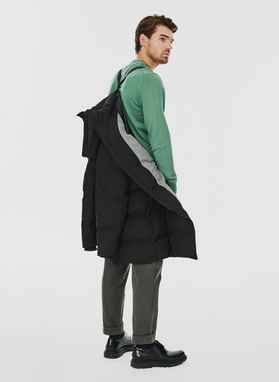 Czarna kurtka męska z szelkami