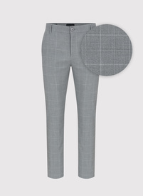 Szare spodnie męskie w kratkę