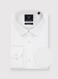 Biała koszula męska z długim rękawem