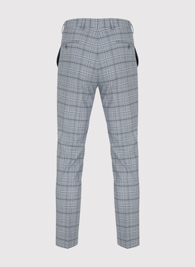 Kraciaste męskie spodnie garniturowe
