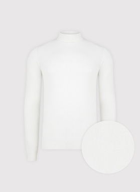 Biały półgolf męski