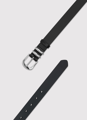 Skórzany pasek męski z metalową klamrą