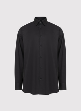 Czarna koszula męska z długim rękawem