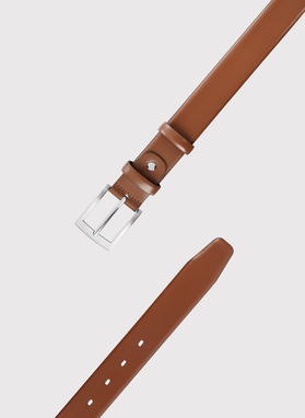 Kamelowy skórzany pasek męski