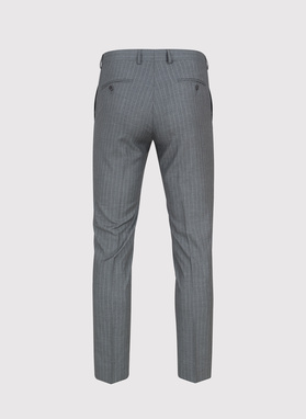 Szare spodnie garniturowe w prążek