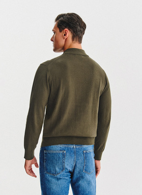 Bawełniany kardigan w kolorze zielonym