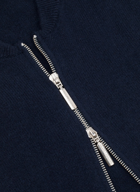 Sweter męski rozpinany w granatowym kolorze