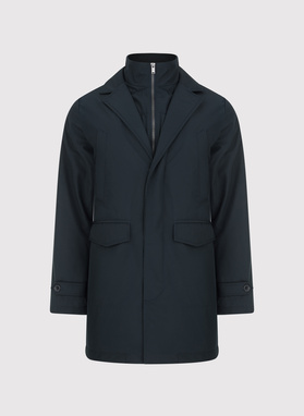 Granatowy płaszcz męski