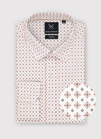 Biała koszula w mikrowzór