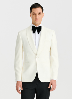 Marynarka smokingowa w jasnym beżowym kolorze