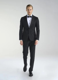 Ślubny żakardowy smoking męski