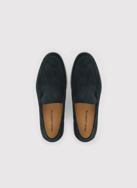 Granatowe mokasyny męskie