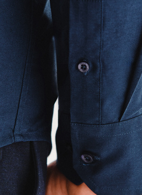 Granatowa bawełniana koszula męska