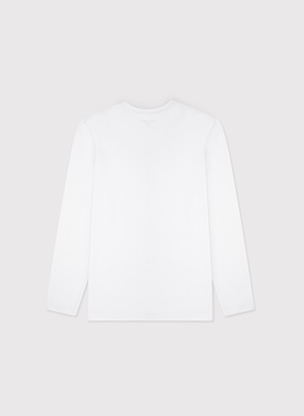 Męski longsleeve w białym kolorze, dwupak