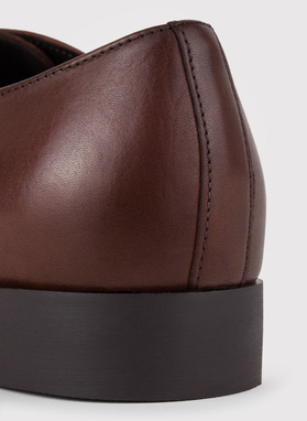 Brązowe derby męskie