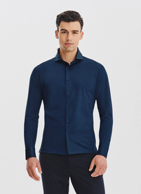 Granatowa koszula z dzianiny