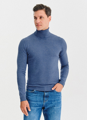 Golf męski w niebieskim kolorze