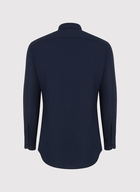 Granatowa koszula bawełniana