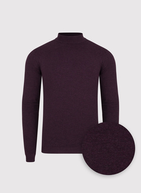 Półgolf męski w fioletowym kolorze