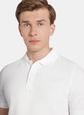 T-shirt polo w białym kolorze