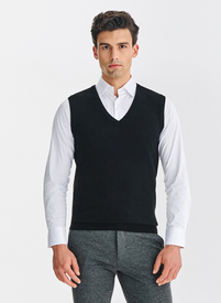 Bezrękawnik z dekoltem w serek