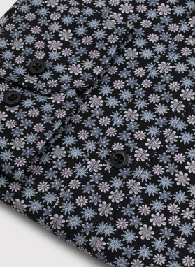 Czarna koszula w drobny wzór