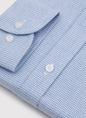 Niebieska koszula w pepitkę