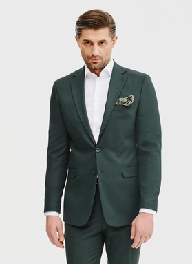 Ślubny zielony garnitur męski