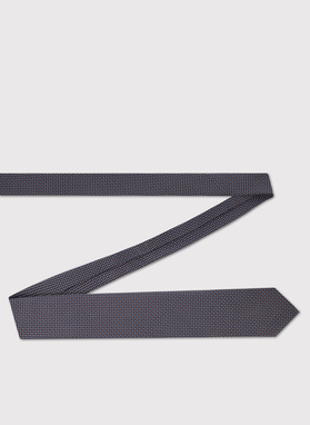 Jedwabny krawat w mikrowzór