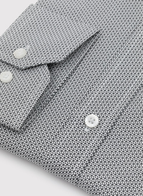 Biała koszula męska mikrowzór