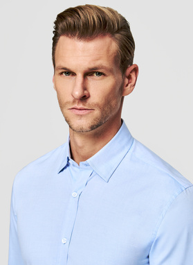 Niebieska koszula męska z bawełny