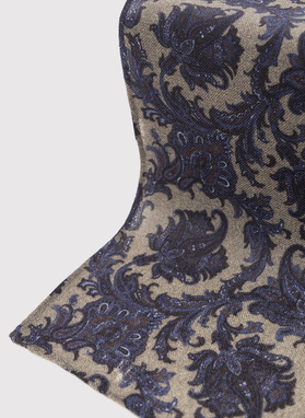 Beżowa poszetka męska paisley