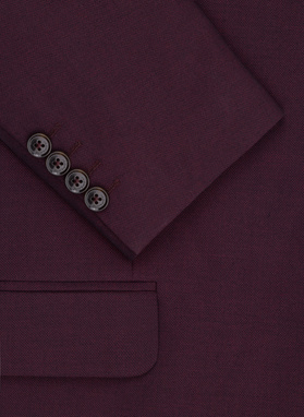 Bordowy garnitur męski