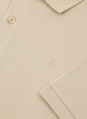 Beżowa polówka męska