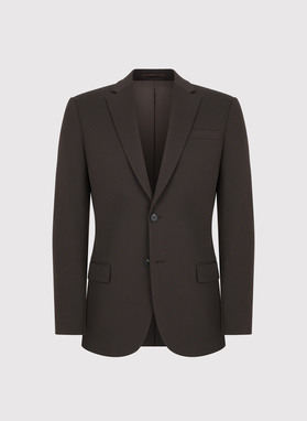 Ciemnobrązowy garnitur męski