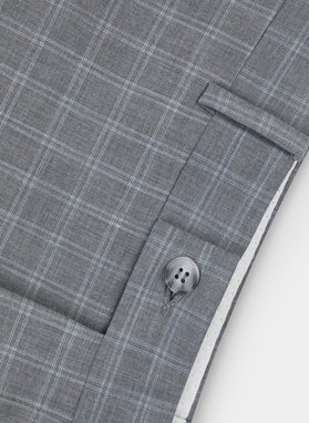 Szare spodnie garniturowe P22SF-6G-008-S-S