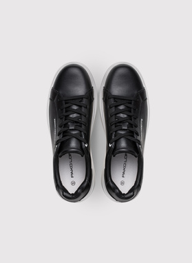 Czarne sneakersy męskie z logo PL