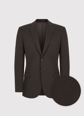 Ciemnobrązowy garnitur męski