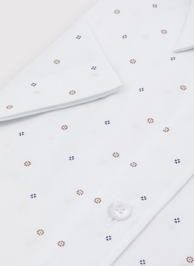 Koszula męska z krótkim rękawem mikrowzór