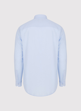 Niebieska koszula męska z lnem