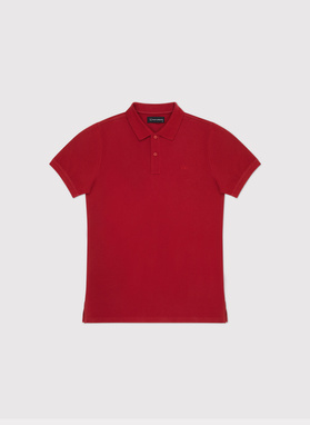 Gładki t-shirt polo w czerwonym kolorze