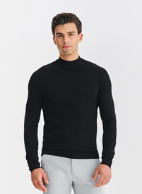 Czarny półgolf męski