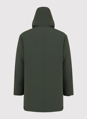 Zielona kurtka męska wypełniona naturalnym puchem