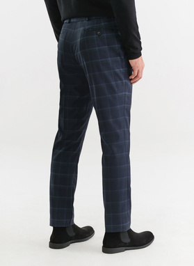 Granatowe spodnie garniturowe