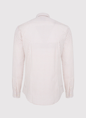 Biała koszula w mikrowzór